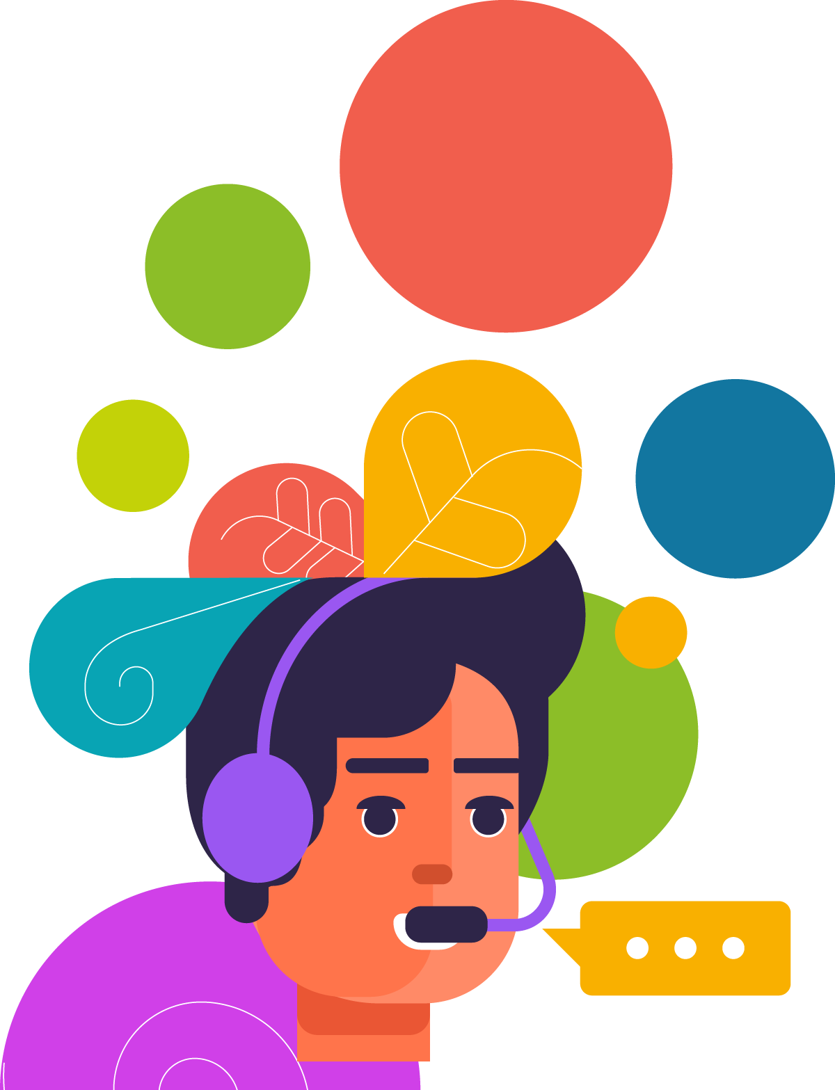 Ilustração de atendimento