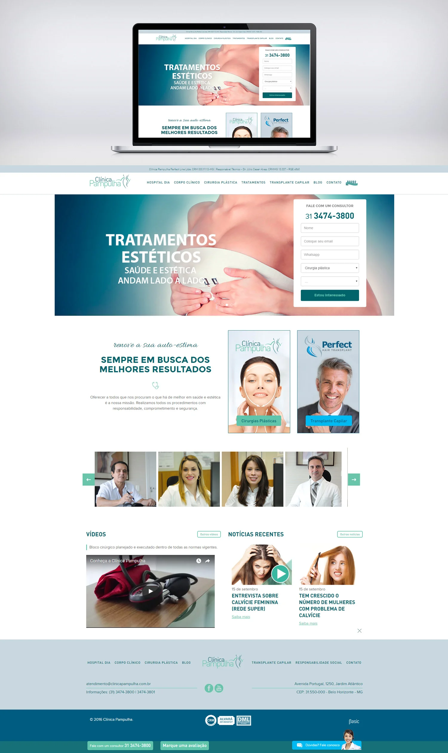 Clínica Pampulha — Site