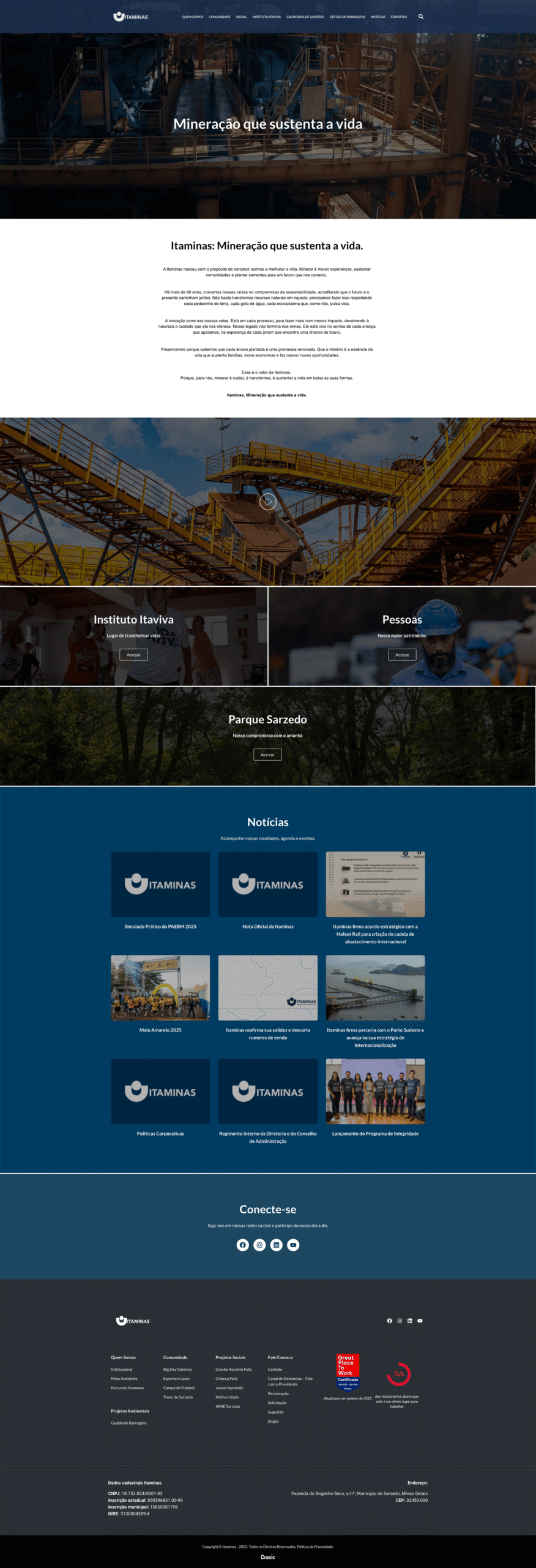 Itaminas — Site